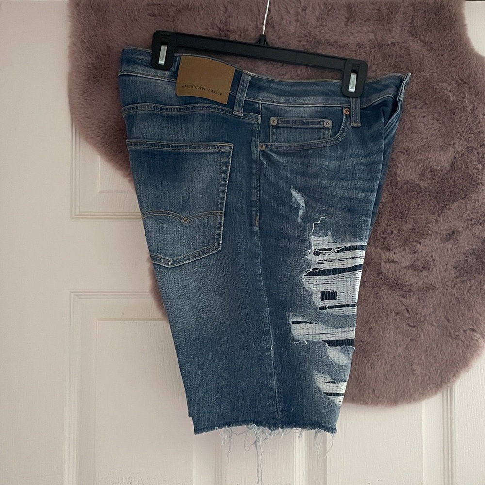 American Eagle Outfitters Blue Denim destroyed Jean shorts